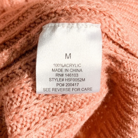 Hippie Rose Sweater Boho Open Knit Dusty Rose - Picture 8 of 9